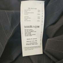 SACAI 2024 BLACK PINSTRIPED CROPPED SHIRT (1)