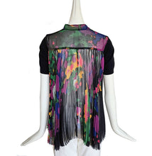 SACAI BLACK SWEATER FRONT FLORAL SHEER BACK TOP (2)