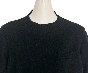 SACAI BLACK/CHARCOAL STRIPED KNIT SWEATER FRONT TOP (3)