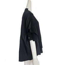 SACAI BLACK/CHARCOAL STRIPED KNIT SWEATER FRONT TOP (3)