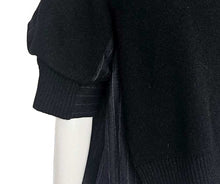 SACAI BLACK/CHARCOAL STRIPED KNIT SWEATER FRONT TOP (3)