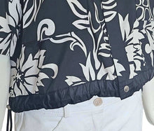 SACAI BLACK/OFF WHITE FLORAL PRINT BOXY SHIRT (3)