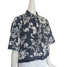 SACAI BLACK/OFF WHITE FLORAL PRINT BOXY SHIRT (3)