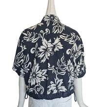 SACAI BLACK/OFF WHITE FLORAL PRINT BOXY SHIRT (3)