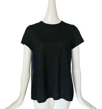 SACAI BLACK SHEER FLORAL PLEATED BACK TEE (3)