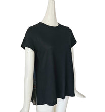 SACAI BLACK SHEER FLORAL PLEATED BACK TEE (3)