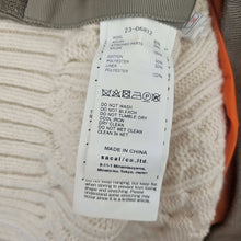 SACAI ECRU/KHAKI CABLE KNIT SWEATER FRONT TOP (1)