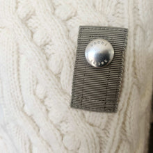 SACAI ECRU/KHAKI CABLE KNIT SWEATER FRONT TOP (1)
