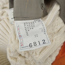 SACAI ECRU/KHAKI CABLE KNIT SWEATER FRONT TOP (1)