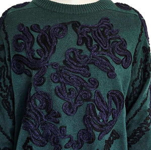 SACAI GREEN EMBROIDERED SWEATER (2)