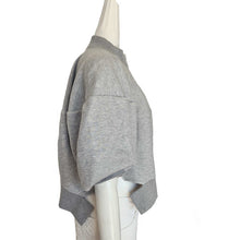 SACAI GREY PUFF SLEEVES FLEECE BOMBER JACKET (1)