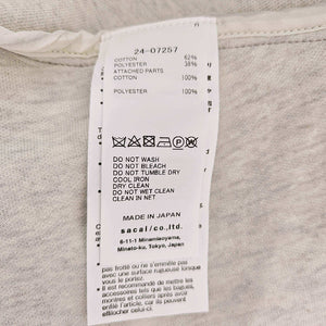 SACAI GREY PUFF SLEEVES FLEECE BOMBER JACKET (1)