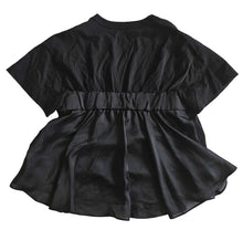 SACAI 2023 BLACK SHEER PANEL BACK SHORT SLEEVES TEE (2)