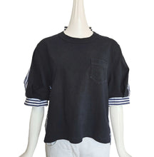 SACAI BLACK/NAVY/WHITE SWEATER FRONT TOP (3)