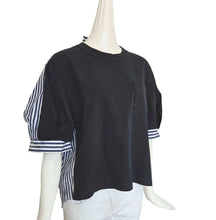 SACAI BLACK/NAVY/WHITE SWEATER FRONT TOP (3)