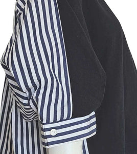 SACAI BLACK/NAVY/WHITE SWEATER FRONT TOP (3)