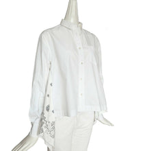 SACAI WHITE LASER CUT EYELET HANKERCHIEF HEM SHIRT (2)