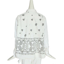 SACAI WHITE LASER CUT EYELET HANKERCHIEF HEM SHIRT (2)