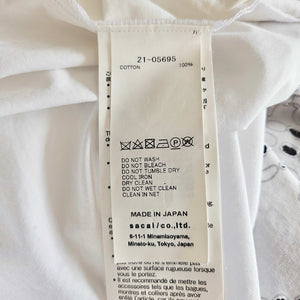 SACAI WHITE LASER CUT EYELET HANKERCHIEF HEM SHIRT (2)
