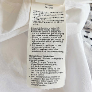 SACAI WHITE LASER CUT EYELET HANKERCHIEF HEM SHIRT (2)