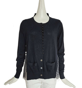 SACAI LUCK BLACK SHEER BACK CARDIGAN (3)