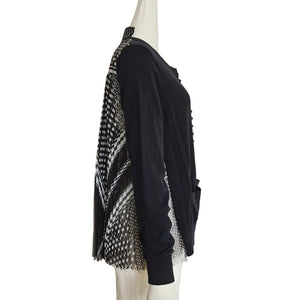 SACAI LUCK BLACK SHEER BACK CARDIGAN (3)