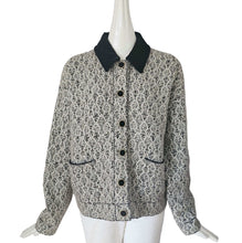 SANDRO BLACK/WHITE JAZY METALLIC TWEED JACKET (3)