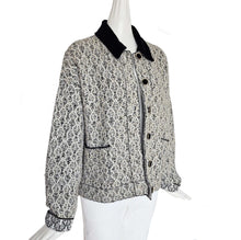 SANDRO BLACK/WHITE JAZY METALLIC TWEED JACKET (3)