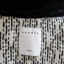 SANDRO BLACK/WHITE JAZY METALLIC TWEED JACKET (3)