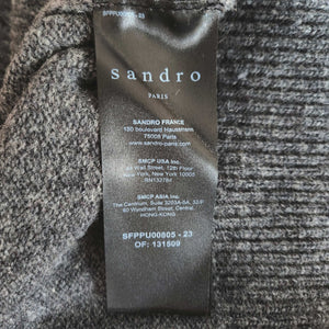SANDRO GRAY WOOL BLEND TURTLENECK SWEATER (2)