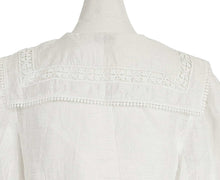 SANDRO WHITE NORMANDIE LACE TRIM SHIRT (3)