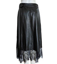 SELF-PORTRAIT BLACK FAUX LEATHER WRAP PLEATED SKIRT (6)