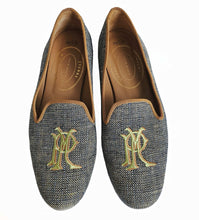 STUBBS & WOOTTON X 45R EMBROIDERED SLIPPERS (8/38)