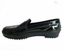 TOD’S BLACK PATENT LEATHER LOAERS (37)