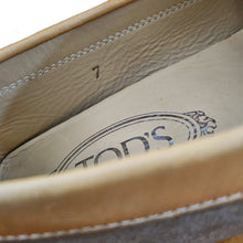 TOD’S COLORBLOCK SUEDE/PATENT LEATHER GOMMINO PENNY LOAFERS (37)