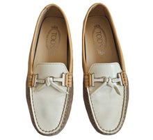 TOD’S COLORBLOCK SUEDE/PATENT LEATHER GOMMINO PENNY LOAFERS (37)
