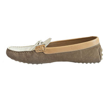 TOD’S COLORBLOCK SUEDE/PATENT LEATHER GOMMINO PENNY LOAFERS (37)