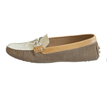 TOD’S COLORBLOCK SUEDE/PATENT LEATHER GOMMINO PENNY LOAFERS (37)