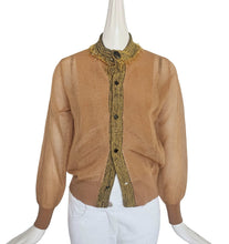 TOGA PULLA ORANGE SHEER KNIT CARDIGAN (36)