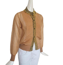TOGA PULLA ORANGE SHEER KNIT CARDIGAN (36)