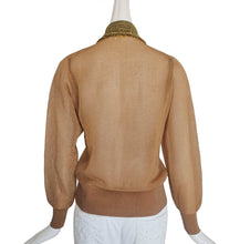 TOGA PULLA ORANGE SHEER KNIT CARDIGAN (36)