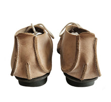 TRIPPEN MUD BROWN PENNA CHILL DISTRESSED LEATHER LACE UP SHOES (38)