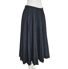 VALENTINO BLUE DENIM PLEATED MIDI SKIRT (42S)