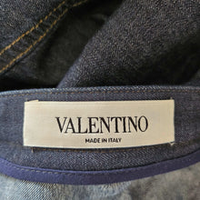 VALENTINO BLUE DENIM PLEATED MIDI SKIRT (42S)