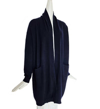 VINCE NAVY CASHMERE LONG CARDIGAN (S)