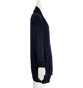 VINCE NAVY CASHMERE LONG CARDIGAN (S)