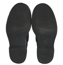 ROGER VIVIER BLACK VIV RANGERS LEATHER BUCKLE CHELSEA BOOTS (38.5)