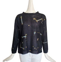 YOSHI KONDO BLACK PRINT SWEATER (M)