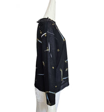 YOSHI KONDO BLACK PRINT SWEATER (M)