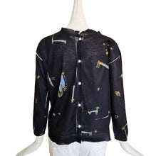 YOSHI KONDO BLACK PRINT SWEATER (M)